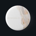 Abstract Bridesmaid Button<br><div class="desc">This timeless,  romantic design features a floral bouquet with soft colours and botanical accents. All aspects of this design can be edited (font,  text size,  or floral accents moved/removed) to fit your needs. Please contact me if you need help with this design</div>