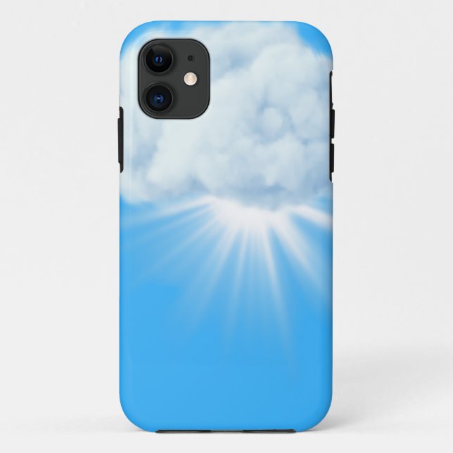Abstract Bright Cloud & Sun iPhone Case (Back)