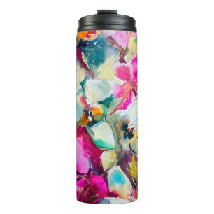 Abstract bright colored decorative background. Flo Thermal Tumbler