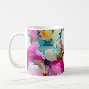 Abstract bright coloured decorative background. Fl Coffee Mug