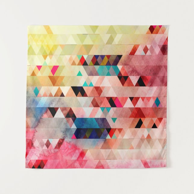 Abstract bright colourful watercolor background wi tapestry (Front)