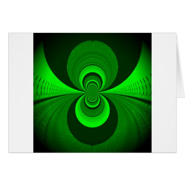 Abstract Bright Green Groovy Kaleidoscope Pattern  (Front Horizontal)