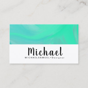 Abstract Bright Marble Wave Business Card