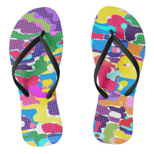 Abstract bright multicolored thongs