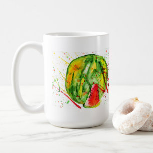 Abstract bright watercolor watermelon coffee mug