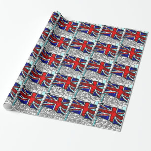 Abstract British Flag Wrapping Paper