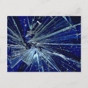 Abstract Broken glass Postcard