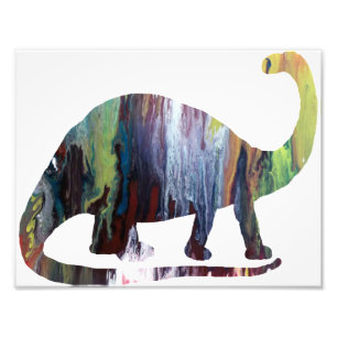 Abstract Brontosaurus Silhouette. Photo Print