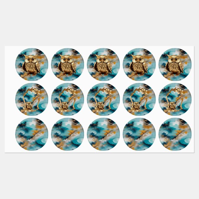 Abstract bronze, gold-blue baroque style  (Sheet)