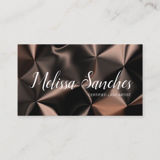 Abstract Bronze Mix Pattern Art Business Card (Front)