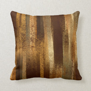 Abstract Brown and Beige Textured Cushion