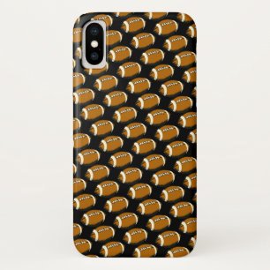 Abstract Brown and Black Footballs iPhone X Case