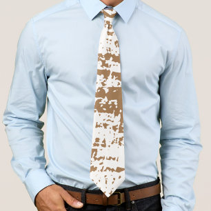 Abstract Brown And White Mens Cowboy Tie