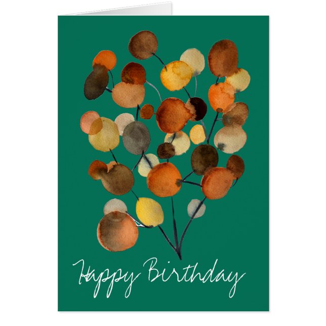 Abstract brown Autumn Earth Tree art (Front)