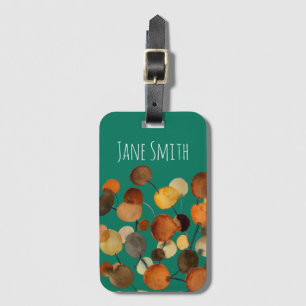 Abstract brown Autumn Earth Tree art Luggage Tag