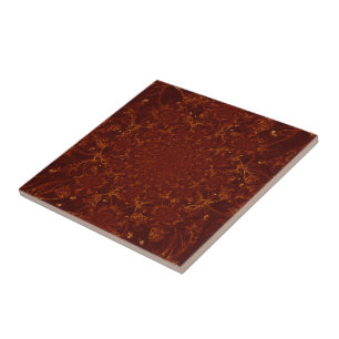 Abstract Brown Copper Rust Copper Pattern Design Ceramic Tile