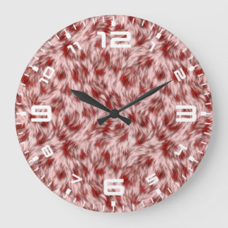 Abstract Brown Fabric Fur Texture Background-24602 Large Clock