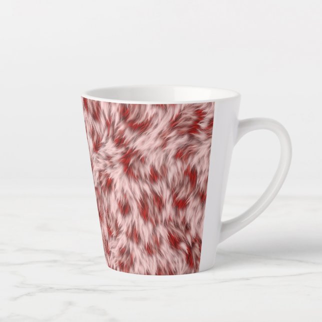 Abstract Brown Fabric Fur Texture Background-24602 Latte Mug (Right)