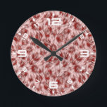 Abstract Brown Fabric Fur Texture Background-24602 Round Clock<br><div class="desc">Abstract Brown Fabric Fur Texture Background-24602</div>