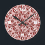 Abstract Brown Fabric Fur Texture Background-24602 Round Clock<br><div class="desc">Abstract Brown Fabric Fur Texture Background-24602</div>
