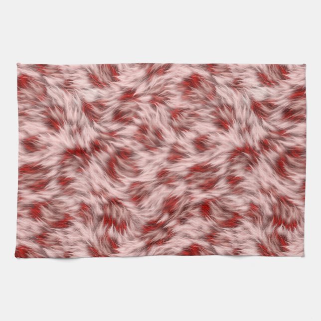 Abstract Brown Fabric Texture Background Tea Towel (Horizontal)