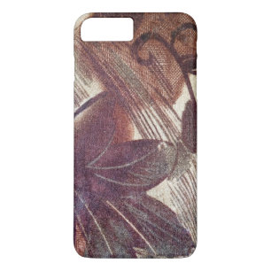 Abstract Brown Floral Design 1 iPhone 8 Plus/7 Plus Case