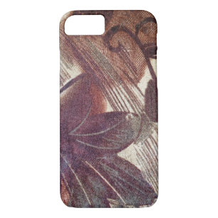Abstract Brown Floral Design 1 iPhone 8/7 Case