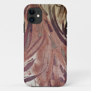 Abstract Brown Floral Design 2 iPhone 11 Case