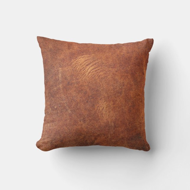 abstract brown leather texture backgroundleather,t cushion (Front)