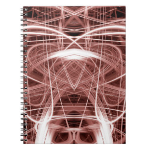 Abstract brown light trails notebook