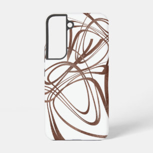 Abstract Brown Line Art Samsung Galaxy Case