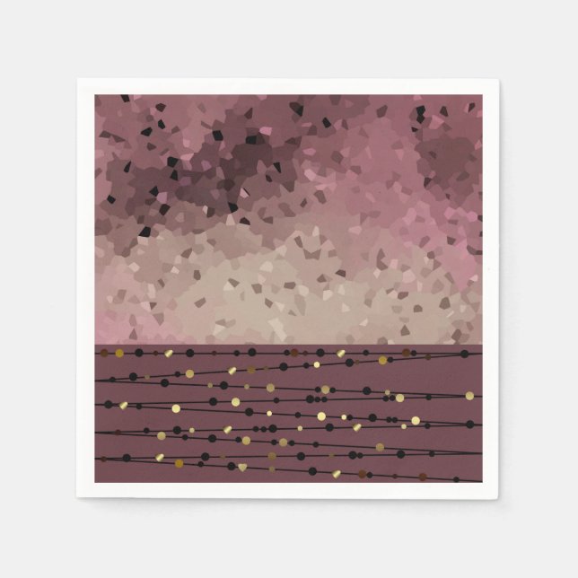 Abstract, brown, pink, pink-brown napkin (Front)