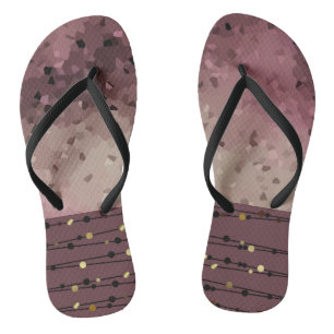 Abstract, brown, pink, pink-brown thongs