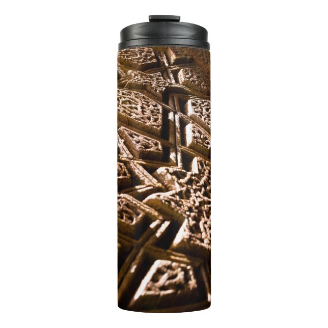 Abstract Brown Stars Thermal Tumbler (Front)