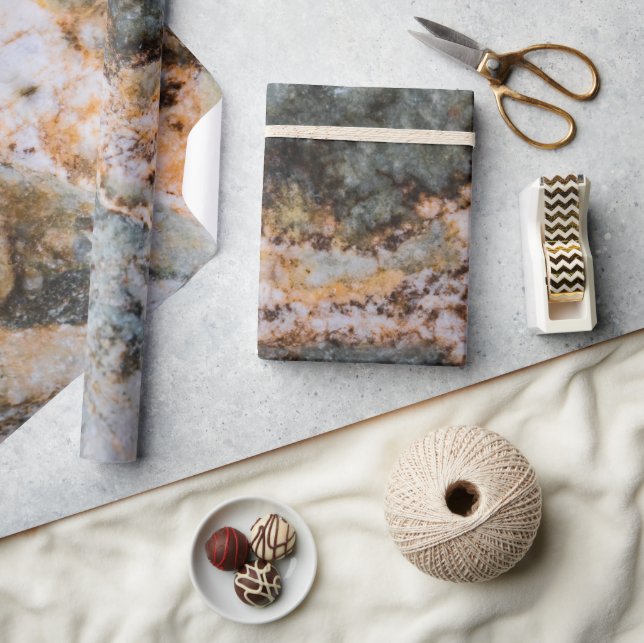 Abstract brown white grungy rock texture wrapping paper (Crafts)