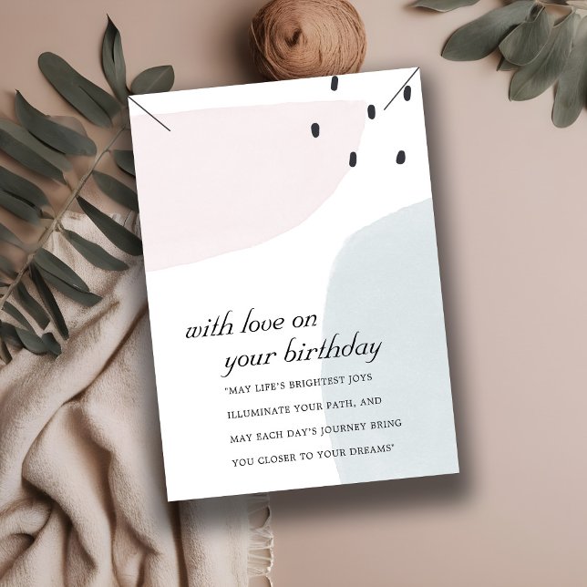 ABSTRACT BRUSH BIRTHDAY GIFT NECKLACE DISPLAY CARD (Creator Uploaded)