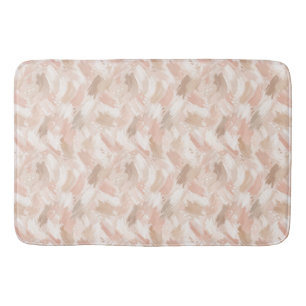 Abstract Brush Stroke Pattern Bath Mat