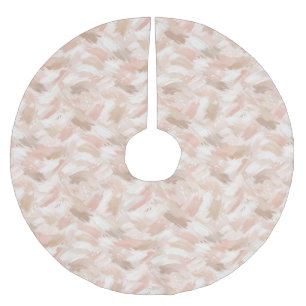 Abstract Brush Stroke Pattern Brushed Polyester Tree Skirt