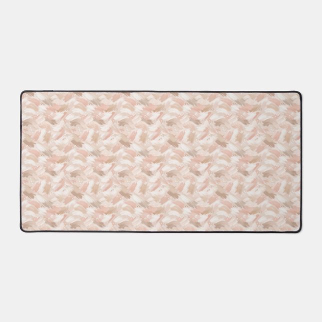Abstract Brush Stroke Pattern Desk Mat (Front)
