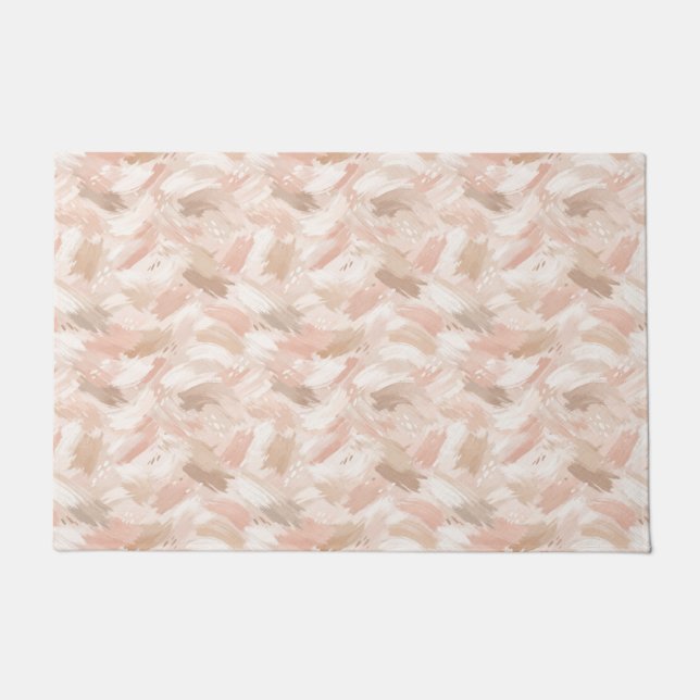 Abstract Brush Stroke Pattern Doormat (Front)