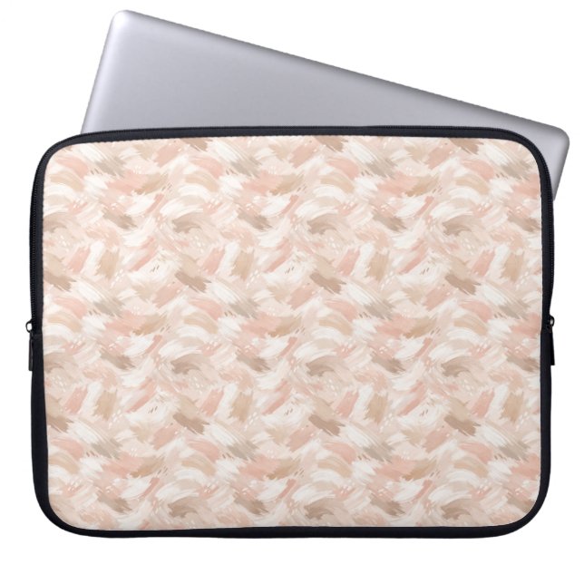 Abstract Brush Stroke Pattern Laptop Sleeve (Front)
