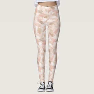 Abstract Brush Stroke Pattern Leggings