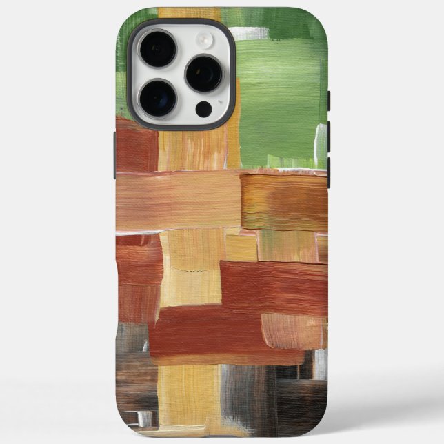 Abstract Brush Strokes Green, Brown, & Earth Tones Case-Mate iPhone Case (Back)