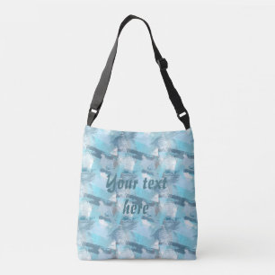 abstract brush strokes pattern. crossbody bag