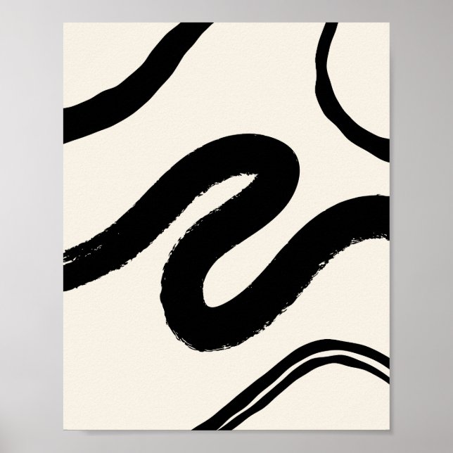 Abstract Brush Strokes Poster (Front)