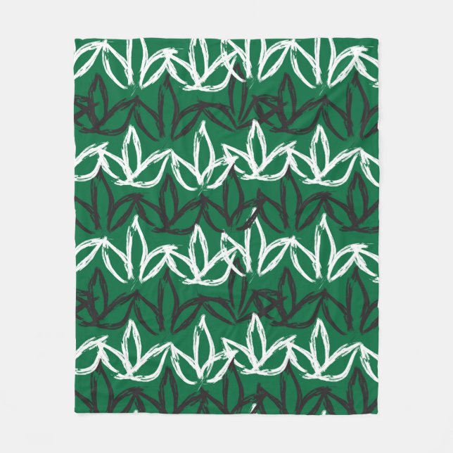 Abstract Brush Strokes Seamless Pattern,  patterns Fleece Blanket (Front)