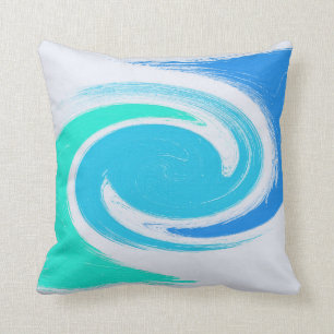 abstract brush strokes swirl texture cushion