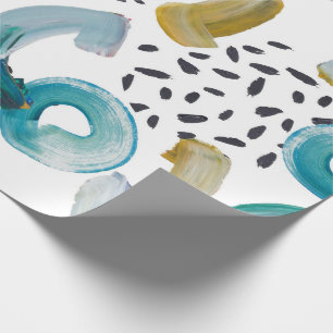 Abstract brush strokes wrapping paper