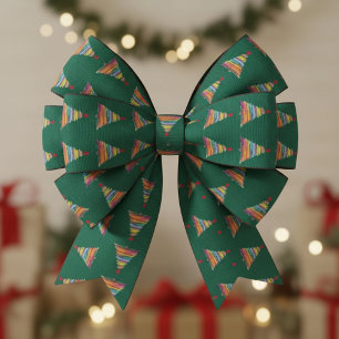 Abstract Brush Tree Satin Ribbon