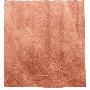 Abstract brushed copper surface metallic texture.  shower curtain